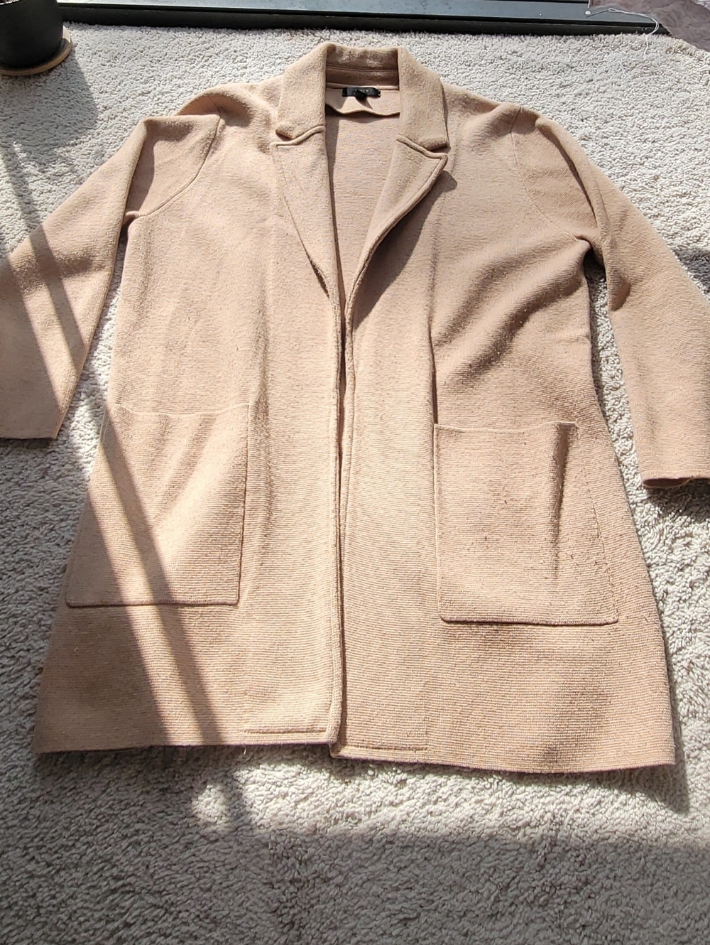 J. Crew Tan Knit Open-Front Cardigan